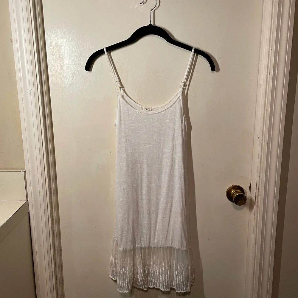 White dress beach coverup